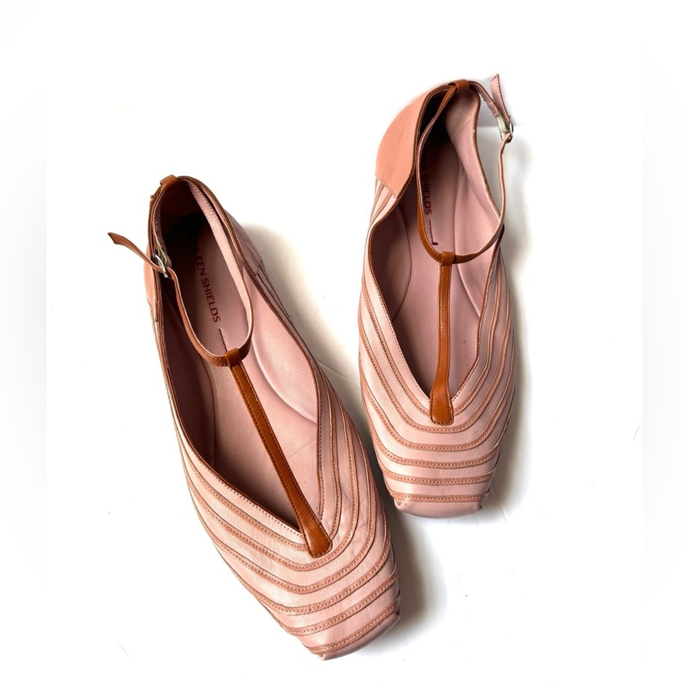 Eileen Shields MARY T-Strap Nappa Dusty Pink/Blush/flats shoes SZ EU 40 US 9-9.5 - Picture 11 of 11